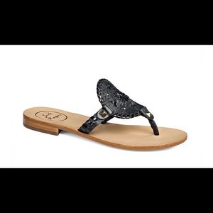 Authentic Jack Rogers Black Sandals, Size 8M